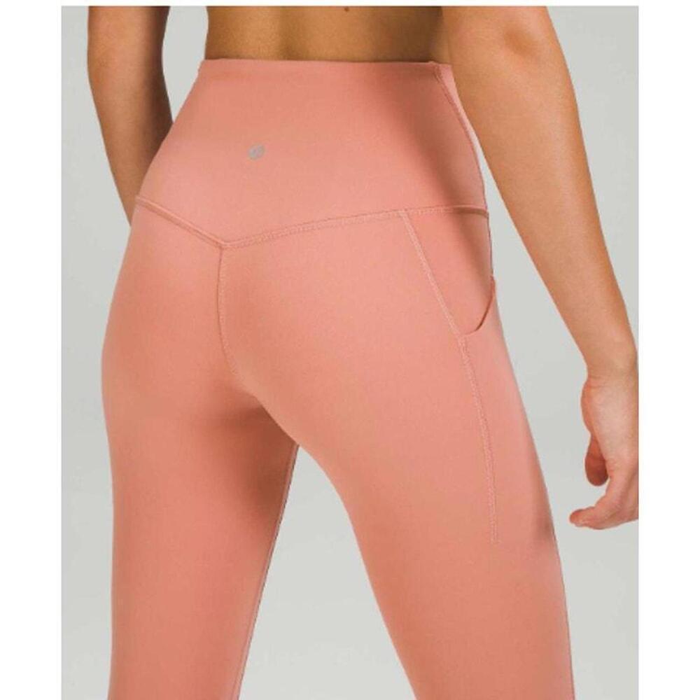 EUC Lululemon Align High-Rise Pant with Pockets 25" Pink Savannah Sz 2